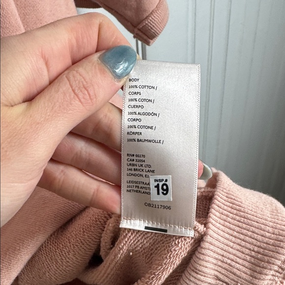 We The Free Mari Muscle Pullover Pink Size Medium Oversized Lounge - Picture 5 of 8